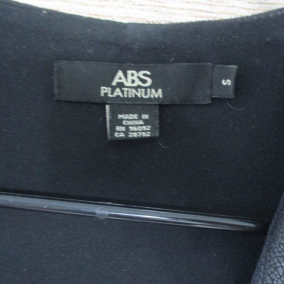 ABS Platinum Faux Leather Drape Jacket Small - Picture 5 of 9